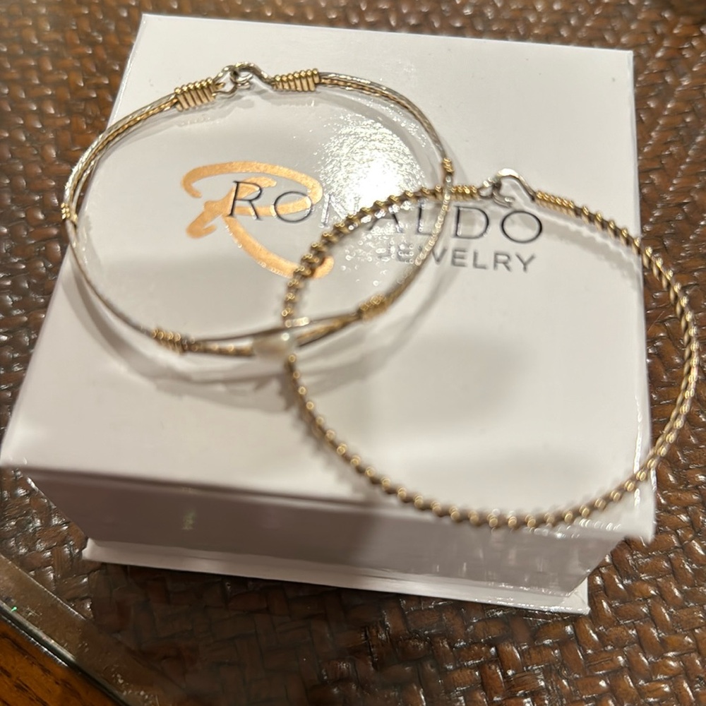 Lot of 2 Ronaldo bangle  bracelets size 7.25